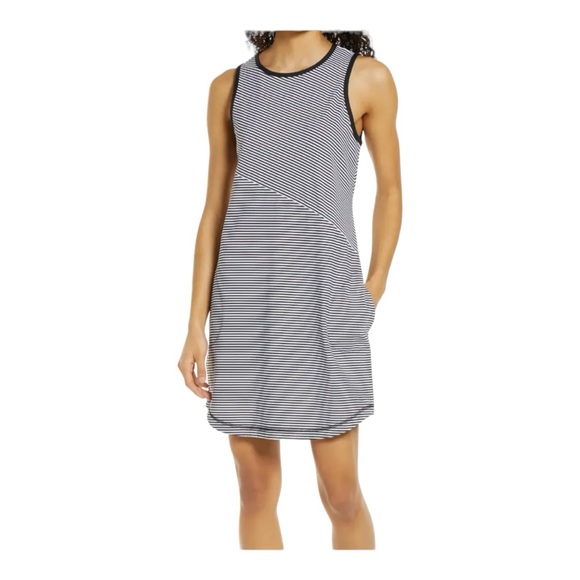 Tommy Bahama Aubrey Cassia Stripe IslandZone Sleeveless Dress  UPF 30 Women's M - Picture 1 of 14